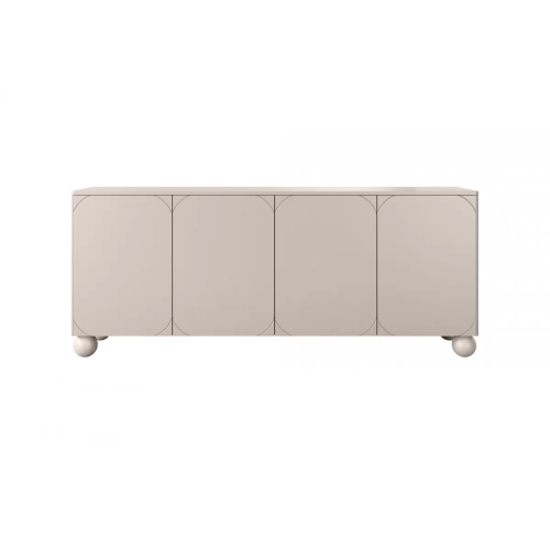 Komoda Sonatia II 200 cm czterodrzwiowa na nogach kulach - kaszmir
